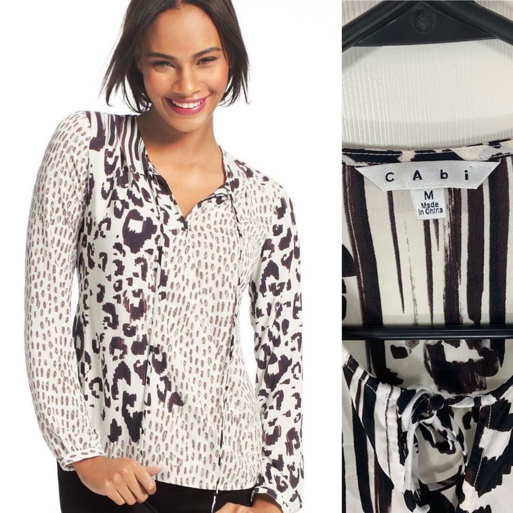 Cabi Style #590 Women’s Animal Print Blouse